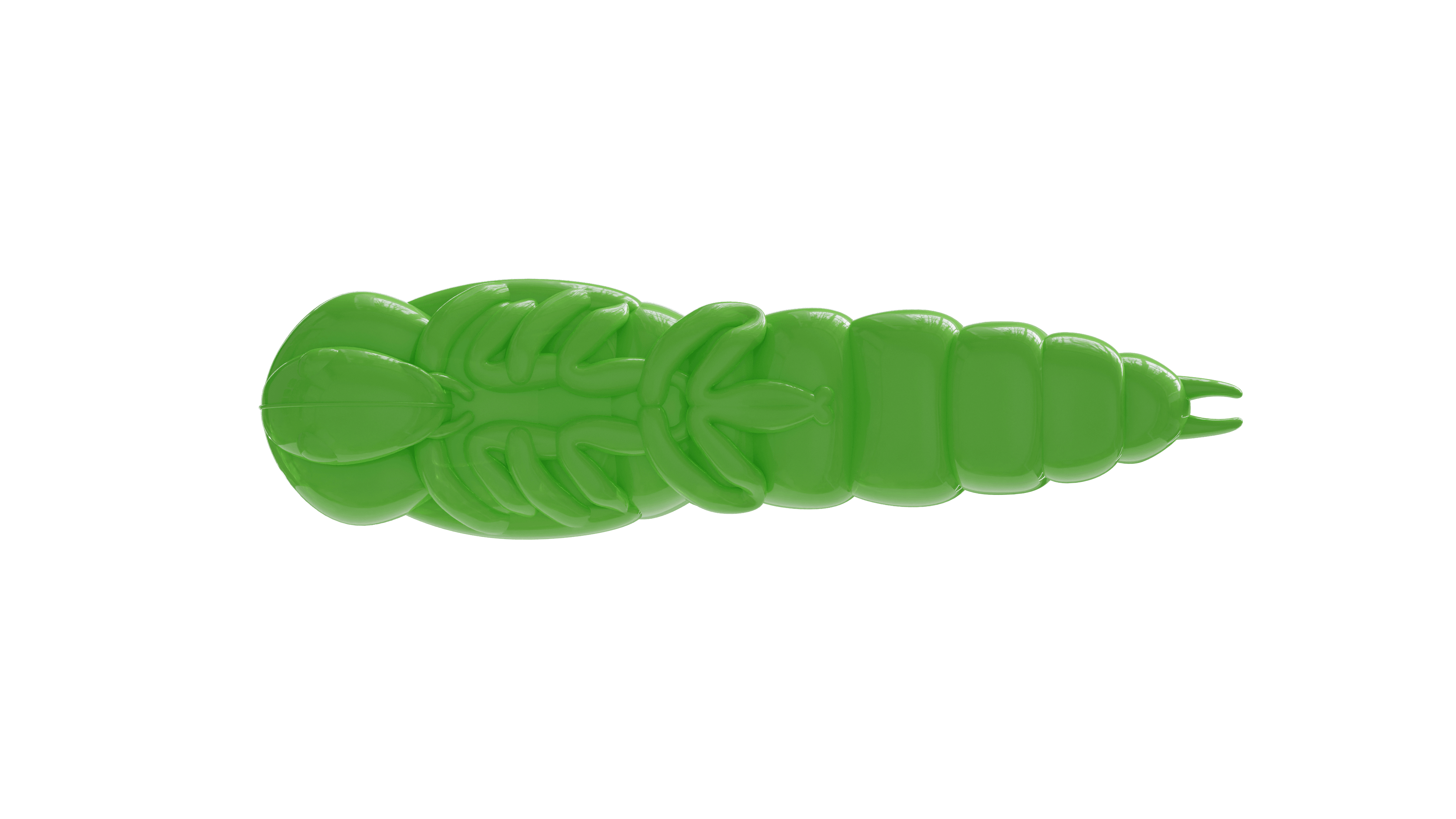 Lively Larva 40mm Hvid/Chartreuse