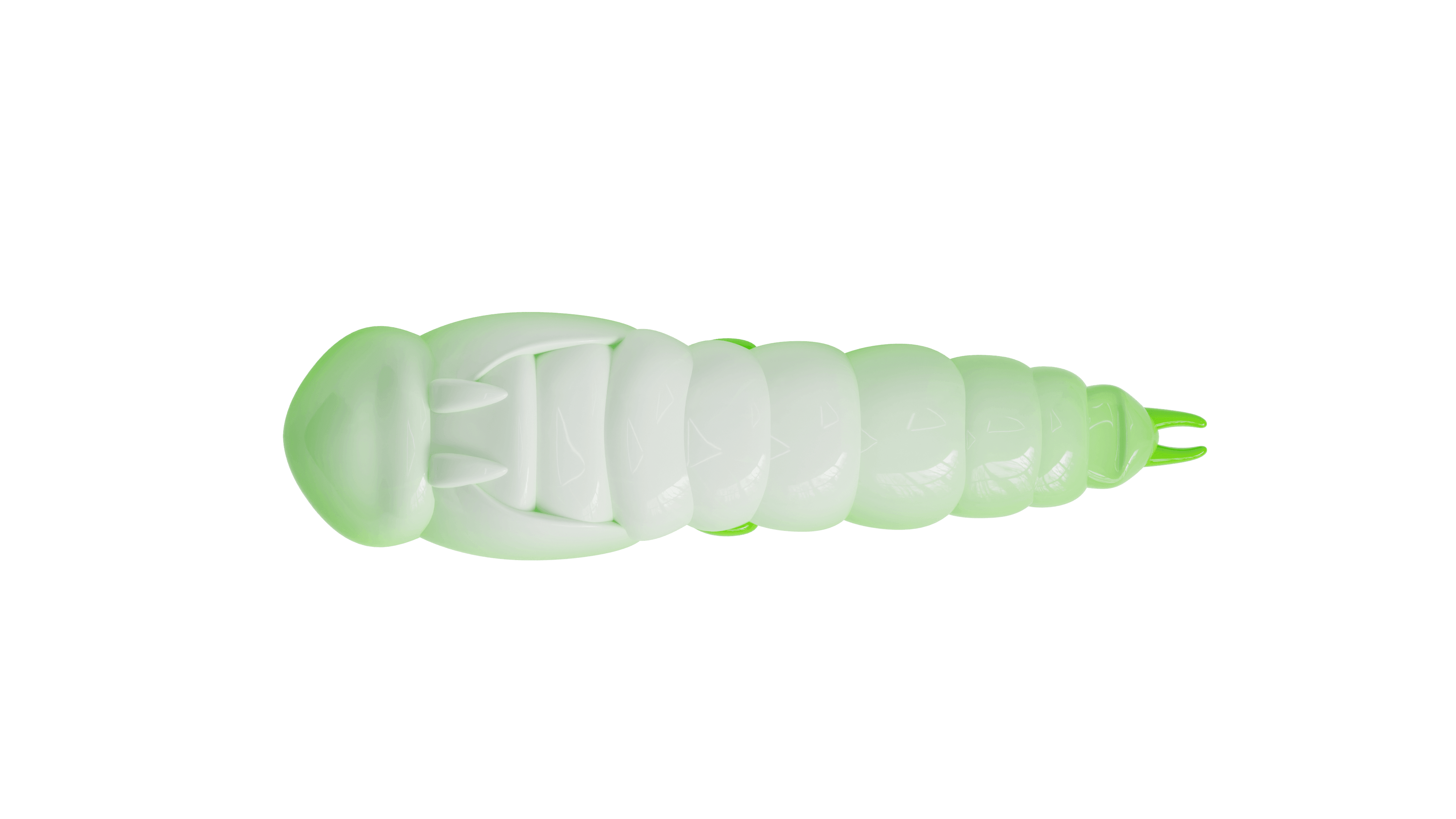 Lively Larva 40mm Hvid/Chartreuse